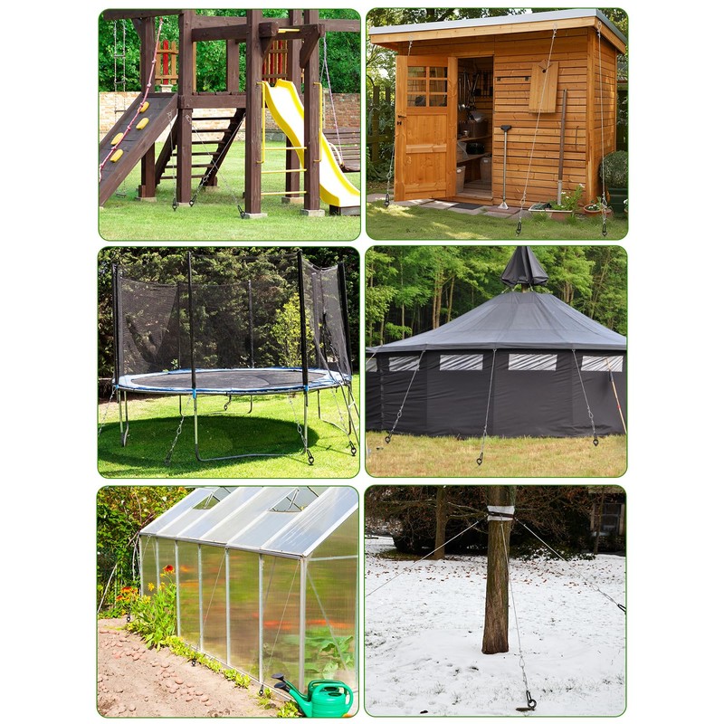 hannger 4 Pcs 30" Long Ground Anchors Shed Anchors Kit