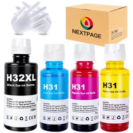 Nextpage 32XL 31 Ink Compatible with HP 32XL 31 for HP Smart Tank 502 510 513 514 517 532 533 534 536 539 617 670 675 720 725 750 755 790 790 790 799 5 (4 Packs, Black Cyan Magenta Yellow)