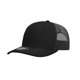 DECKY Standard Contra-Stitch Classic Trucker, Black/Charcoal