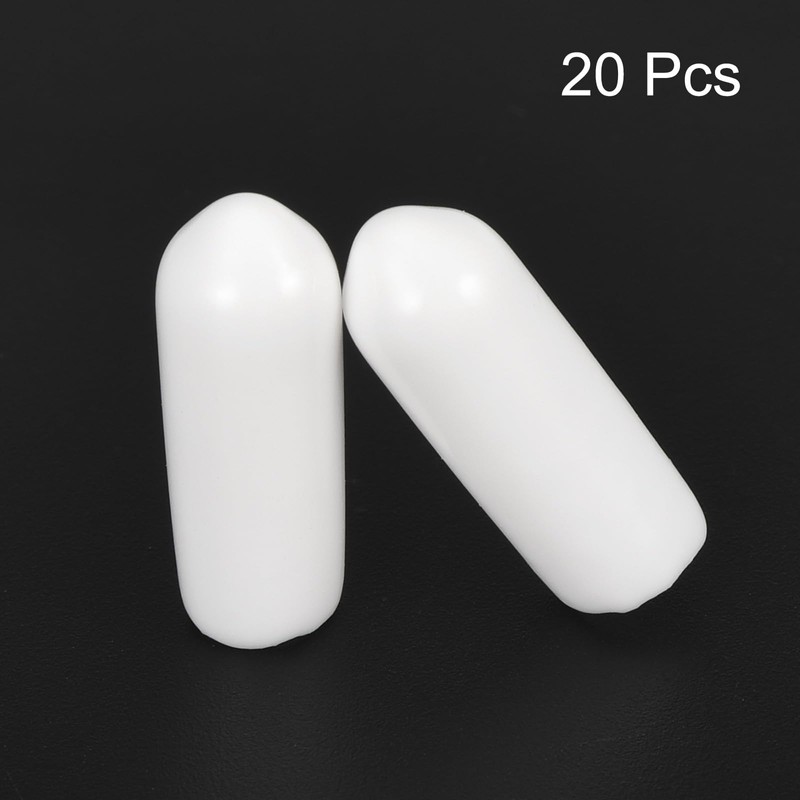 uxcell 20pcs Rubber End Caps 5mm ID Vinyl Round End
