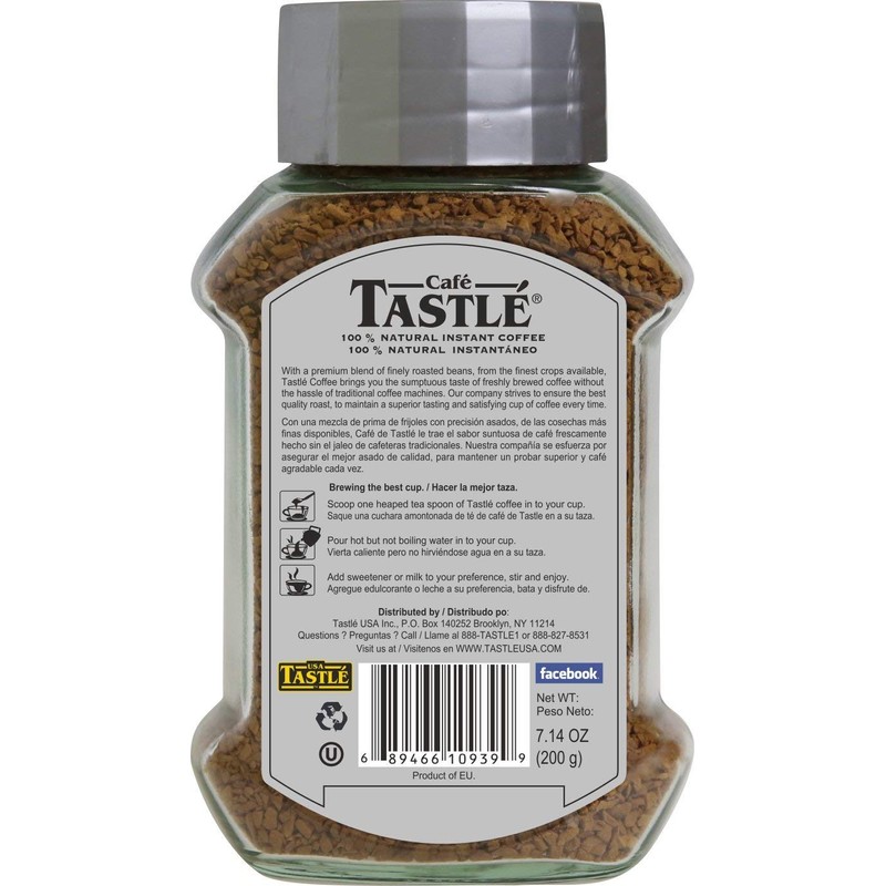 Cafe Tastle Platinum Espresso Freeze Dried Instant Coffee, 7.14 Ounce