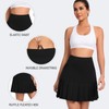 Soneven Women Knee Length Tennis Skort with Pockets High Waisted