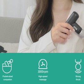 Kika 키카 미니 3 마사지건 휴대용 진동 바디 목 깊은 조직 근육 이완 피트니스 [01 Black] Kika Mini 3 Massage Gun Portable Vibration Body Neck Deep Tissue Muscle Relaxation Fitness [01 Black]