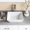 DeerValley DV-1V022 Bathroom Vessel Sink and Square White Ceramic Porcelain