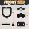 YiaChuii 1/2" D Ring Heavy Duty Bolt-On Forged D Ring,