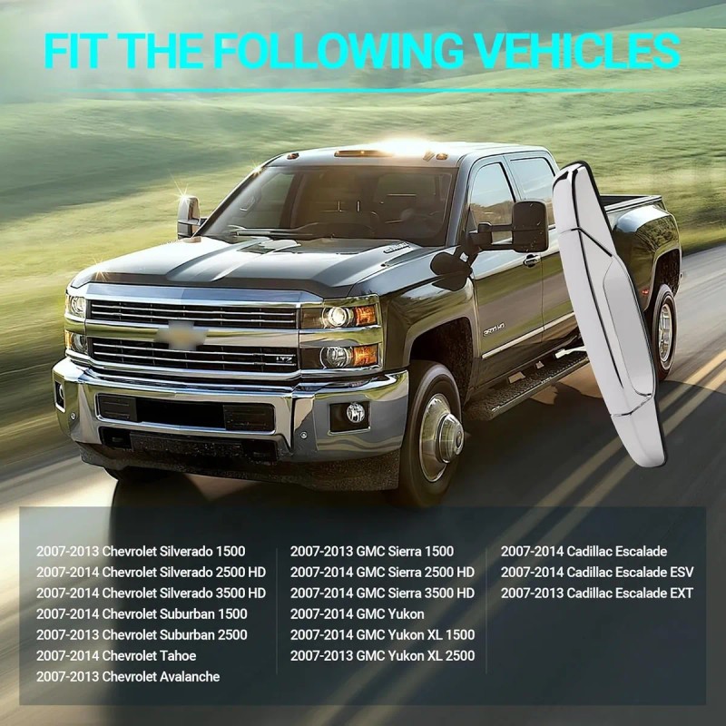 Manija Exterior Cromada Para Puerta Trasera De Chevy Silvera Trasera