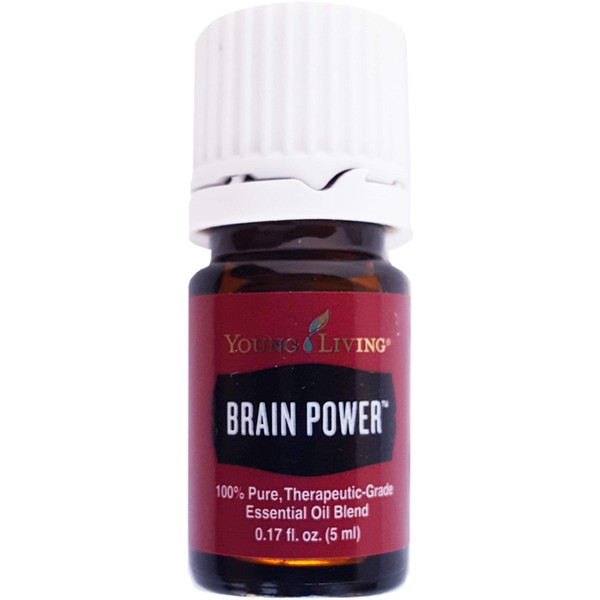 Young Living Brain Power Essential Oil 5 ml - Nourish Your Mental Edge , Elevate Cognitive Wellness , Clarity and Stability Blend for Focus and Study , Cedarwood, Frankincense, Lavender, Melissa Aroma