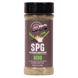 Dizzy Pig SPG Herb (Salt, Pepper & Garlic) Seasoning Rub (8oz Shaker)
