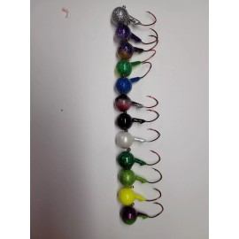 wilde 12  3/4 oz. Round Ball Jigs Assorted Killer Colors Detroit River Walleye Fishing