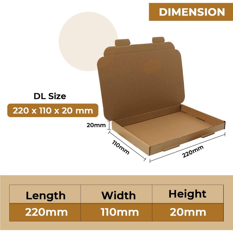 AKAR DL || 220x110x20 mm || Manila Large Letter Box