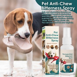 No Chew Spray for Dogs 50ML, Bitter Apple Spray for Dogs to Stop Chewing. Dog Training Aids to Prevent Dogs from Biting. Alcohol Free, Furniture, Plant and Pet Safe. Indoor and Outdoor Use
