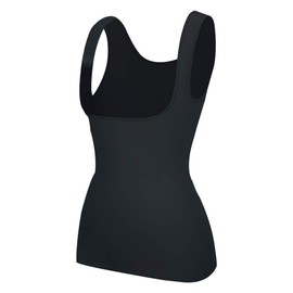 EUYZOU Women's Underbust Shapewear Tank Tops - Seamless Tummy Control Compression Camisole Tops Slimming Tank - Black L