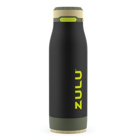 Zulu Ace 18oz Vacuum Insulated Stainless Steel Water Bottle with Chug Spout, Leak-Proof Locking Lid and Removable Base for School, Backpack, Sports, Gym, Travel, Army