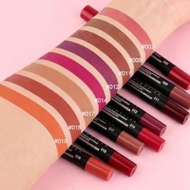 BINGBRUSH- Juego de 8 lápices labiales de larga duración, hidratantes y suaves, lápiz labial mate definitivo para maquillaje