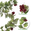 SENCOS Artificial Grape Vine Leaf Garland Plant with 5 Strings