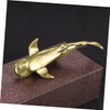 Ciieeo 3pcs Brass Craft Shark Decor Shark Shaped Desktop Decoration