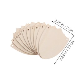 DOITOOL Handmade Wooden Shield Cutouts 30pcs Unfinished Wood Slices for DIY Decor for Boys and Girls Room Office Craft Wood Sign