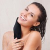 Guantes Exfoliantes Tatuo 4 Piezas Color Negro para Baño y