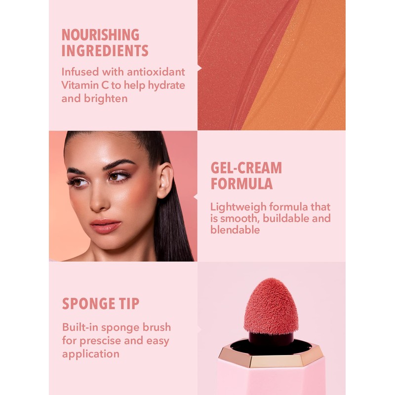 SHEGLAM Blush Color Bloom Cheek Liquid Blush Matte Makeup Texture
