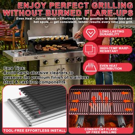 G533-0009-W1 Emitter Plates & Cooking Grates for Charbroil Commercial Grill