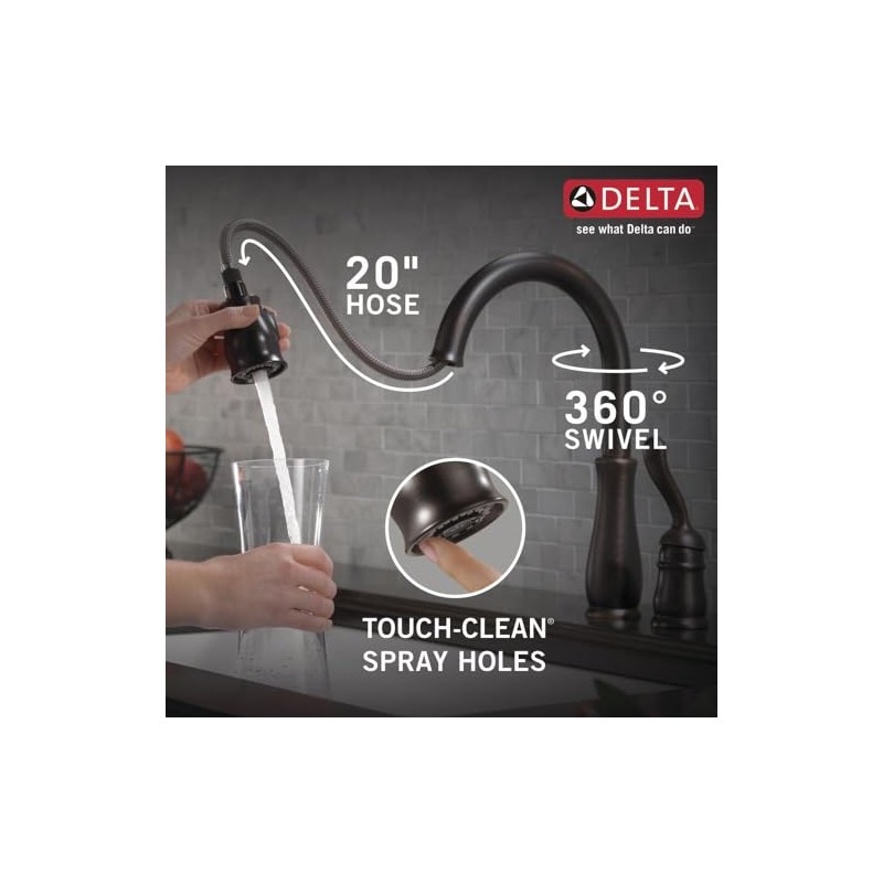 Delta Leland Oil Rubbed Bronze Kitchen Faucet with Pull Down