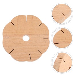Ciieeo 3pcs Round Thread Square Weaving Plate Kumihimo Bracelet Handmade Board Wooden Disk Beaded Wool Braiding Wood DIY Rope Cord Crafts Fine Braid Device Poratble Disc Knitted Wire