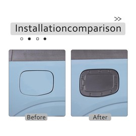 Car Fuel Tank Oil Gas Cap Cover Trim for Ford Maverick 2022-2024, Car Decoration Accessories (Black)