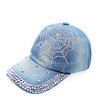 Topstyle Jeans Cap in Vintage Style with Star and Rhinestones,