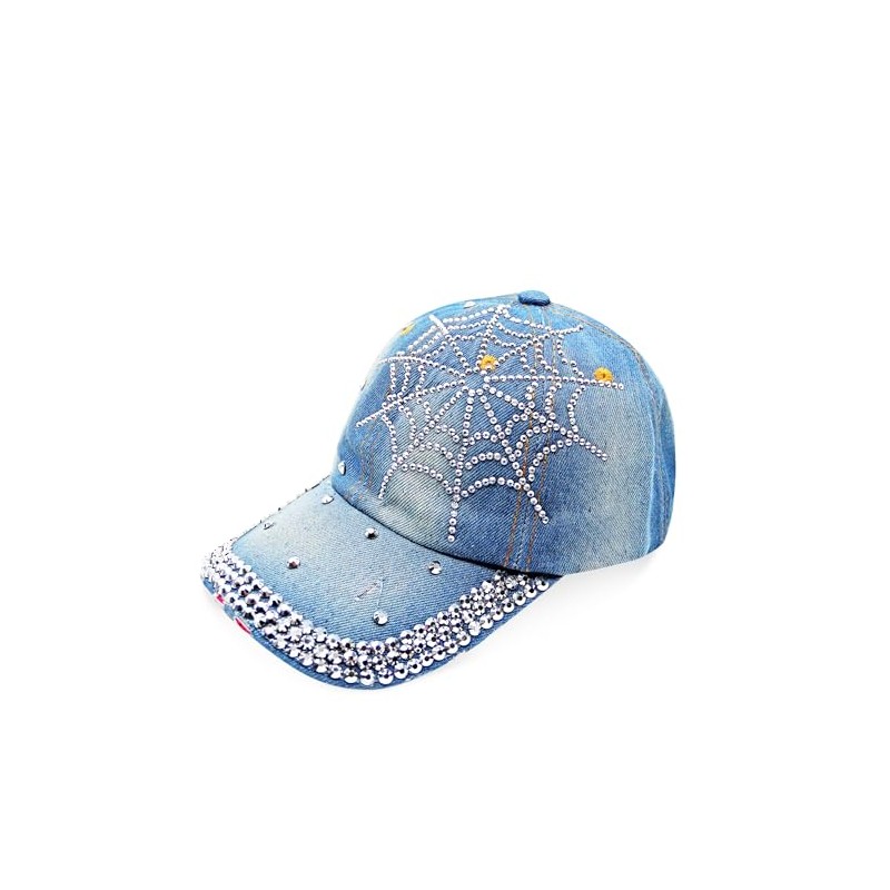 Topstyle Jeans Cap in Vintage Style with Star and Rhinestones,