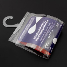 Portable Handicap Placard Holder | Disability Placard Holder for Car | Parking Permit Protector for Handicap Placard with Hanger, Handicap Parking Sign for Disabled Person | Handicap Placard Protector