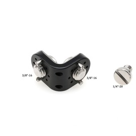 HangTon L-shaped angle bracket, 3/8-16 1/4 inch corner brace, joint mount, extension adapter for Teradek wireless system ARRI Sony RED camera monitor focus motor