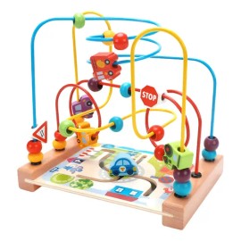 Juego Laberinto Iterativo Montessori De Madera Cuentas                                                                                                