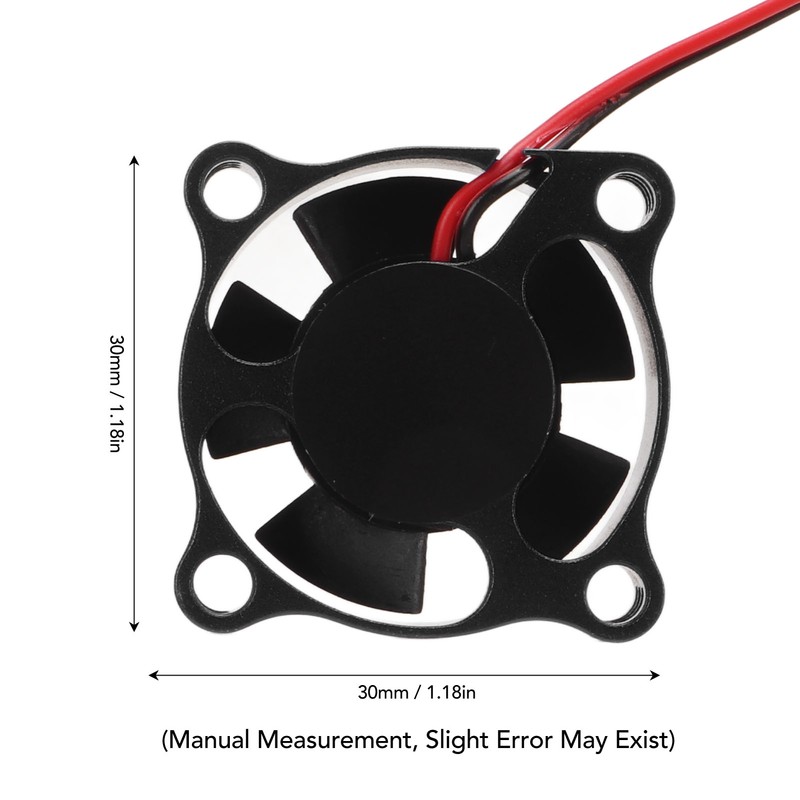 Motor Cooling Fan 30x30mm Aluminium Alloy Fast Cooling Lightweight RC
