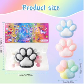 8 PCS Mochi Squishy Colorful Toys/Stress Balls for Adults, Men and Women/Squishy Cat Paw Pinch Toys Stress Relief for Home Office/Balle Anti-Stress