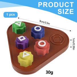 BCHKO 5 Piece Gonggi Stone Set Traditional Korean Game, Jack Stone Pebble Set (5pcs+Base C)