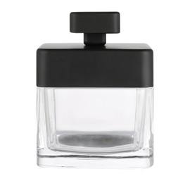 Halston Clear Glass Cannister/Jar matte black