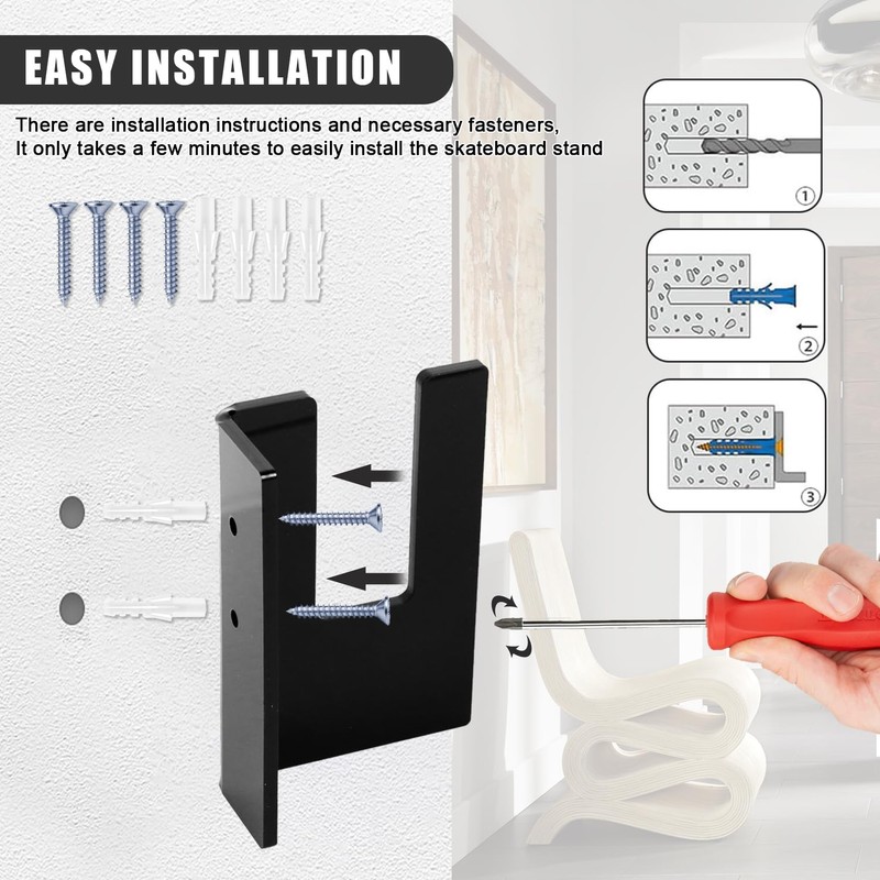 Acrylic Skateboard Wall Mount, Robust Skateboard Mount Wall, Also Suitable
