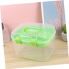 Mikinona Cosmetics Storage Box Portable Double Layer Plastic Organizer for
