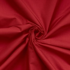 Premium Ranforce King Fitted Sheet, Claret Red, 160 x 200 + 30 cm, 100% Cotton, 145 Thread Count, Machine Washable at 30°C, Soft and Durable