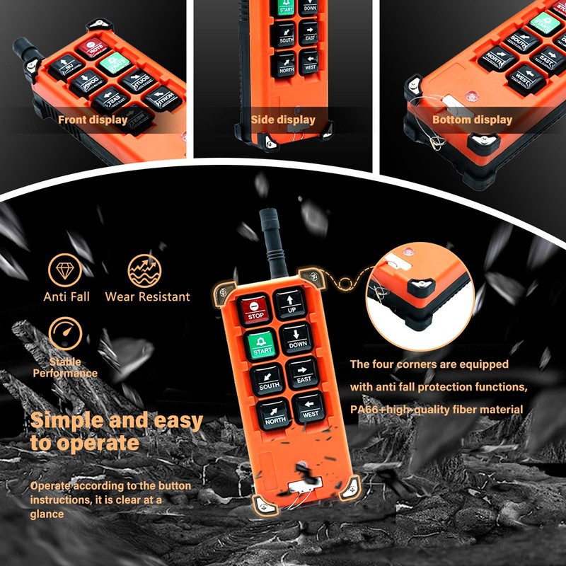 12V-440V Full Voltage Industrial Wireless Crane Remote Control Electric Lift