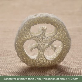 Natural Loofah Sponge Soap Cushion, Loofah Sponge as Soap Saver, Soap Dish, Pack of 10 Soap Saver, for Soap Dish, Loofah Accessories for Shower/Bathroom/Kitchen/Worktop, Soap Holder Made of 100%