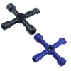 2 Pack Universal Cross Triangle Key, 4-Way Multi-Functional Utilities Key,