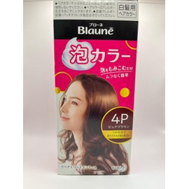 Kao Blaune Bubble Hair Color For Gray Hair - 4P Pure Brown (Green Tea Set)