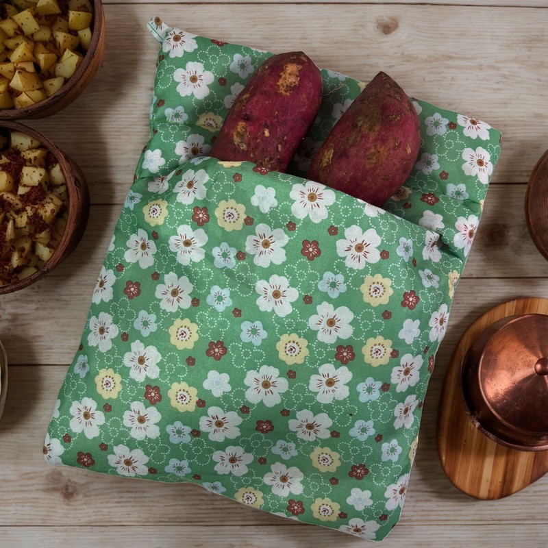 Microwave Potato Bag, 2-Pack Reusable Cooker Pouches for Potatoes, Corn,