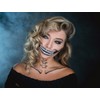 Tattoocrew 4 x Halloween Tattoos Skull Sticker for Face