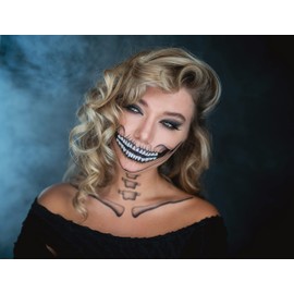 Tattoocrew 4 x Halloween Tattoos Skull Sticker for Face