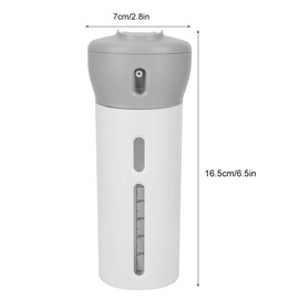 TOPINCN 4 in 1 Shampoo Container Bottle Portable Travel Conditioner Body Lotion Rotation Dispenser Bottle Reusable Packaging (Grey)