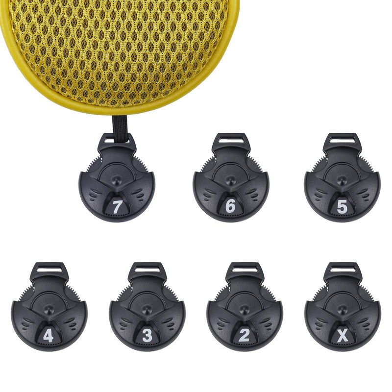 Andux 3Pack Long Neck Golf Hybrid Club Head Covers Dial