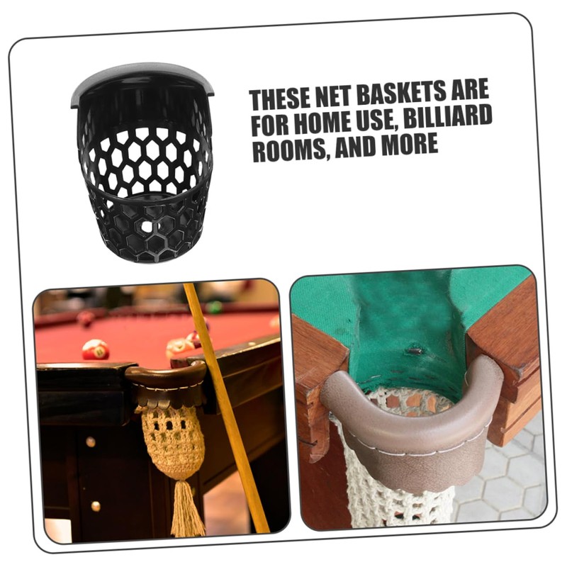 Gatuida 2 Pcs Heavy Duty Billiard Net Basket Durable Plastic
