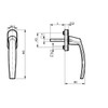 JUVA Window Handle White Balcony Door Handle Plastic on Oval
